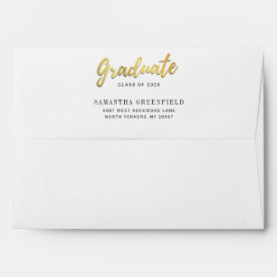 Simple Script Graduation 2025 Return Address Envelope