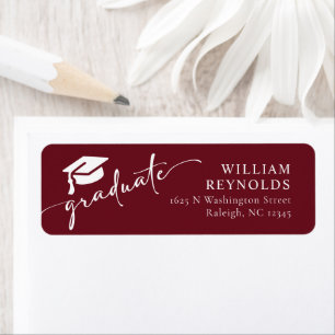 Simple Script Graduation Address Label