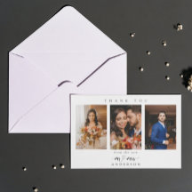 Simple Script Heart Mr And Mrs Wedding Photo