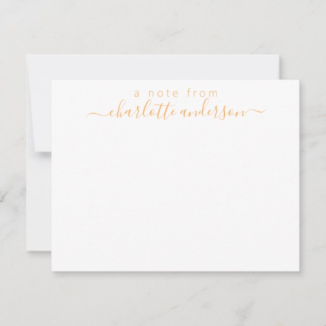 Simple Script Lettering in Yellow Personalised Card (Front)