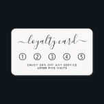 Simple Script Loyalty Card - Black & White<br><div class="desc">These simple yet very stylish cards are perfect to give to your clients as an incentive to keep returning to you.</div>