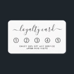 Simple Script Loyalty Card - Black & White<br><div class="desc">These simple yet very stylish cards are perfect to give to your clients as an incentive to keep returning to you.</div>