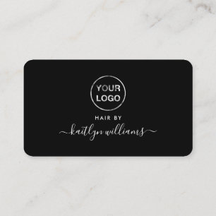 Simple Script Loyalty Card - Logo - Black & White