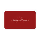 Simple Script Loyalty Card - Red & White
