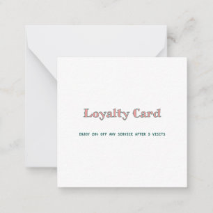 simple script minimal add your text loyalty card