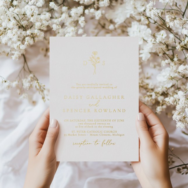 Simple Script & Minimalist Floral Monogram Wedding (Creator Uploaded)