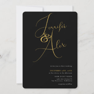 Simple Script Minimalist Photo Collage Wedding  Invitation
