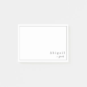 Simple Script Modern personalised Stationery Post-it Notes