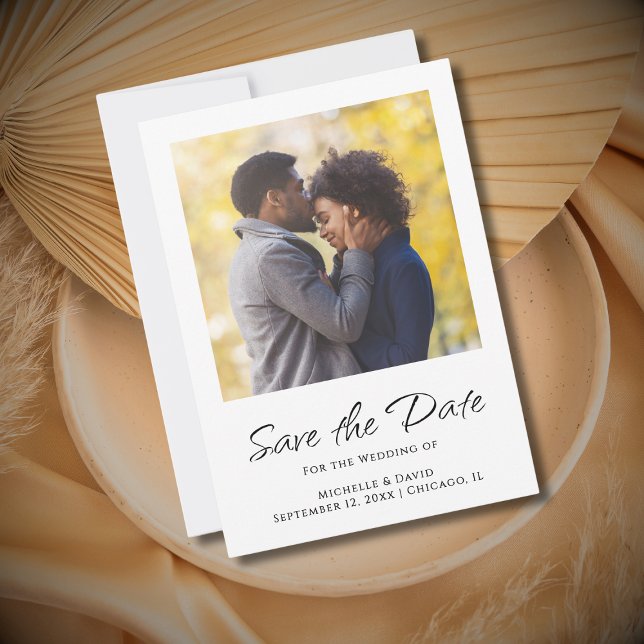 Simple Script Modern Photo Boho Wedding   Save The Date (Creator Uploaded)