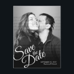 Simple Script Modern Save the Date Photo Postcard<br><div class="desc">Customise this stylish lovely light modern save the date photo postcard designed with white script fonts and a wording "We're getting married! And would love for you to save the date (date here) to be able to share in our special day! Formal invitation to follow." You can also change this...</div>