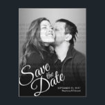 Simple Script Modern Save the Date Photo Postcard<br><div class="desc">Customise this stylish lovely light modern save the date photo postcard designed with white script fonts and a wording "We're getting married! And would love for you to save the date (date here) to be able to share in our special day! Formal invitation to follow." You can also change this...</div>