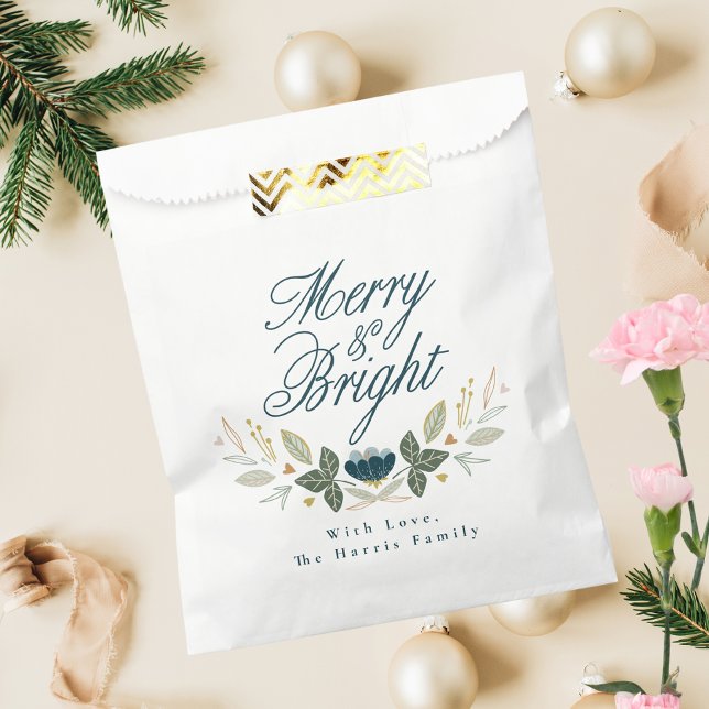 Simple Script Modern Watercolor Christmas Holiday Favour Bags (Creator Uploaded)