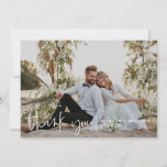 Simple Script Modern Wedding Photo Thank you<br><div class="desc">Elegant Photo Card for Wedding Thank You Card. Personalised with your photo,  names and date.

Photo by freepick</div>