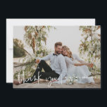 Simple Script Modern Wedding Photo Thank you Card<br><div class="desc">Elegant Photo Card for Wedding Thank You Card. Personalised with your photo,  names and date.

Photo by freepick</div>
