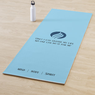 Simple Script Monogram Name Yoga Mat