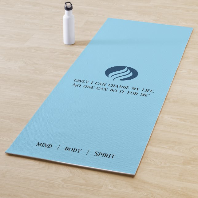 Simple Script Monogram Name Yoga Mat (In Situ)