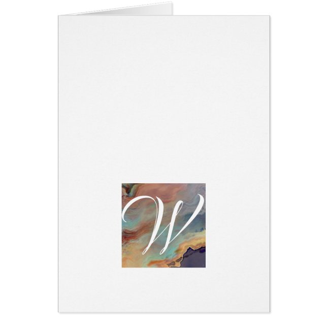 Simple Script Monogram Note Cards- Heavenly (Front)