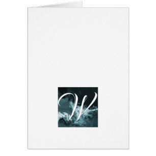 Simple Script Monogram Note Cards- Stormy