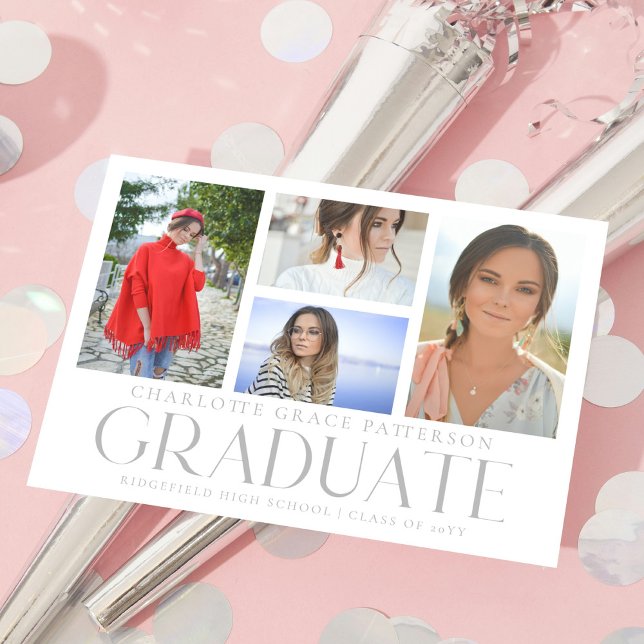 Simple Script Multi Photo Graduation Announcement (Creator Uploaded)
