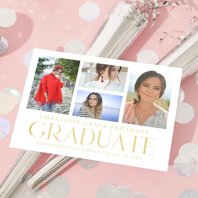 Simple Script Multi Photo Graduation Announcement (Creator Uploaded)