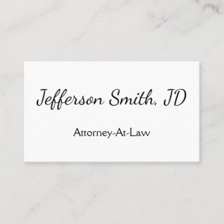 Simple, Script Name Attorney-At-Law Business Card