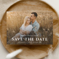 Simple Script Names Photo Wedding Save The Date