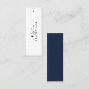 Simple Script - Navy Blue & White Gift Tags
