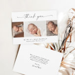 Simple Script Photo Collage Baby Thank You Card<br><div class="desc">Simple Script Photo Collage Baby Thank you card. The back includes a thank you message that you can personalise or remove if you prefer to hand write your thank you.</div>