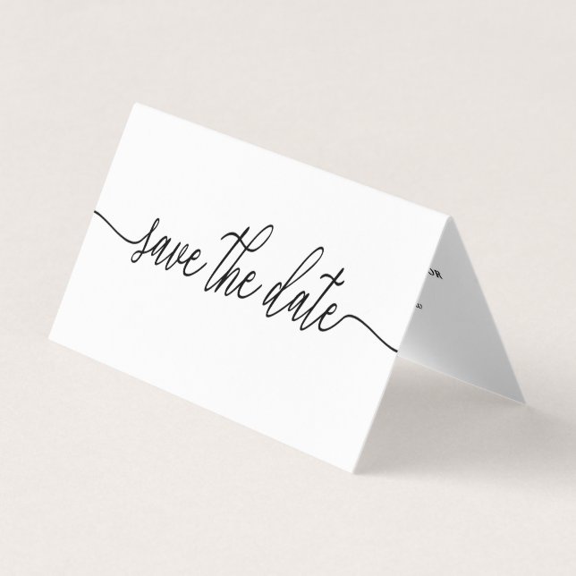 Simple Script Photo Save The Date Card (Front)