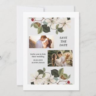 Simple Script Photo Wedding save the date cards