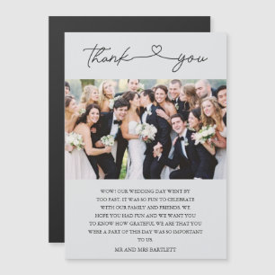 Simple Script Photo Wedding Thank You