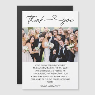 Simple Script Photo Wedding Thank You