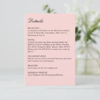 Simple Script Pretty Pink Wedding Small Vertical