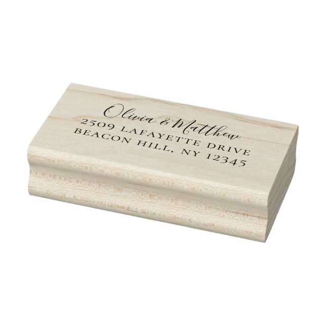 Simple Script Return Address Rubber Stamp (Stamp)