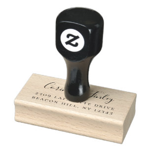 Simple Script Return Address Rubber Stamp