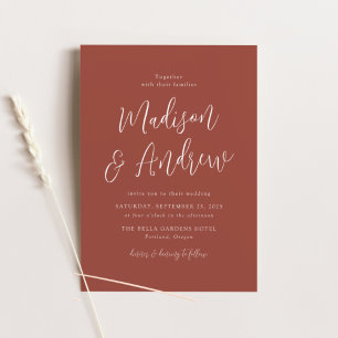 Simple Script Rust Wedding Invitation