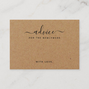 Simple Script Rustic Country Kraft Advice Cards