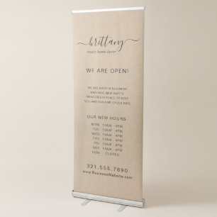 Simple Script Rustic Elegant Modern Business Retractable Banner