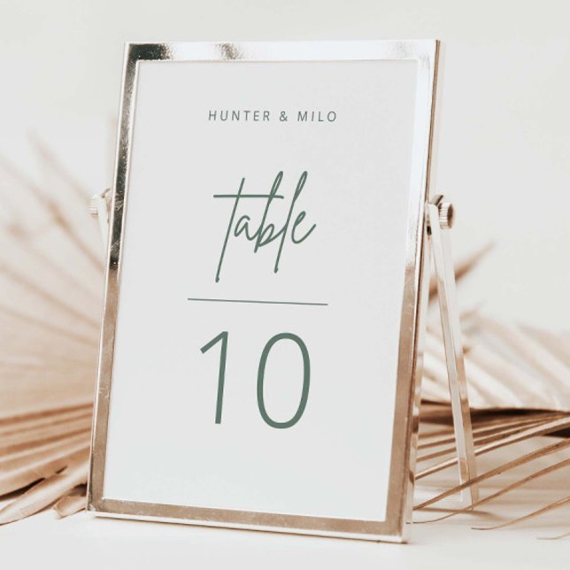 Simple Script Table Number Wedding Reception Sign (Creator Uploaded)