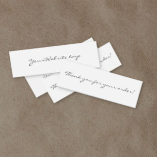 Simple Script Thank You for Your Order Mini Calling Card