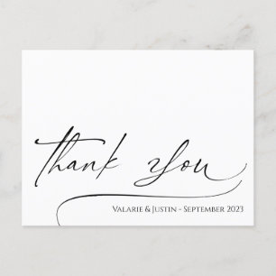 Simple Script Thank You Postcard