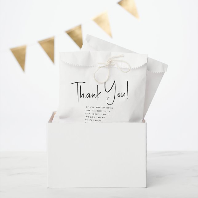  Simple Script Thank You Wedding Gift Bag (Party)