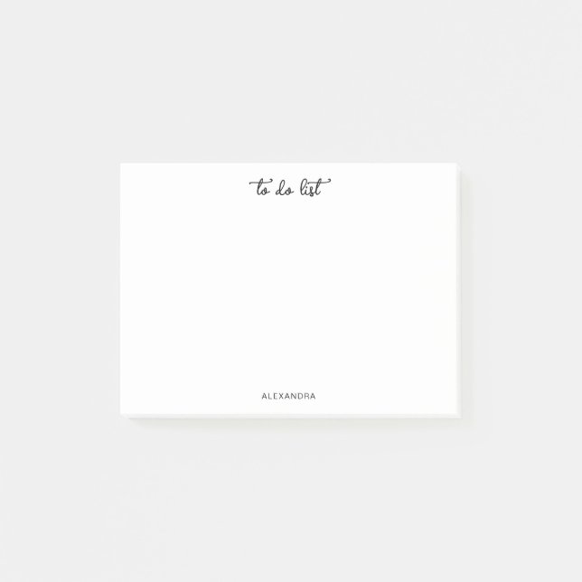 Simple Script To Do List Name Post It Notes  (Front)