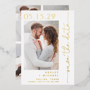 Simple Script Typography 5 Photo Save the Date