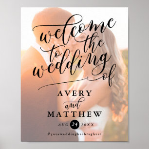 Simple Script Typography   Welcome Wedding Sign