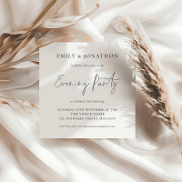 Simple Script Wedding Evening Party Invite