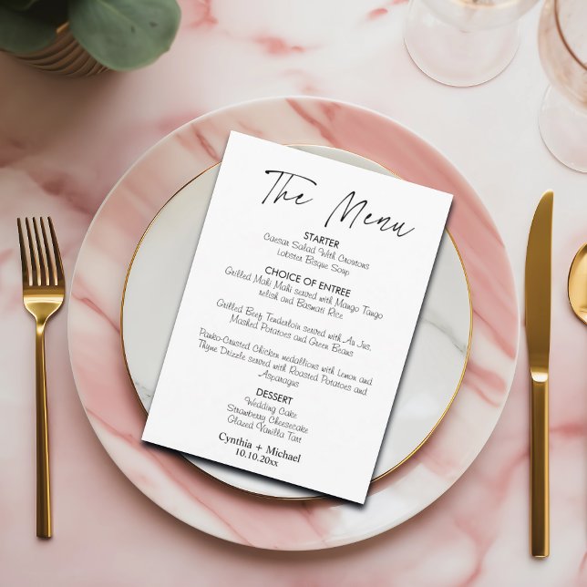 Simple Script Wedding Menu (Creator Uploaded)