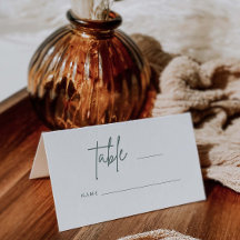 Simple Script Wedding Place Card Table Escort H100