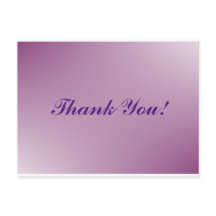 Simple script - wedding purple Thank You card