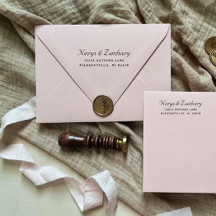 Simple Script Wedding Return Address Rubber Stamp